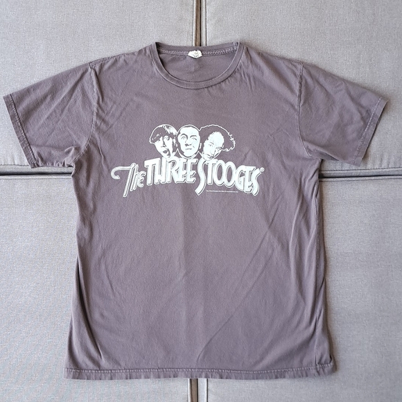 Vintage Y2K The Three Stooges T-Shirt 2009 Gray Men's Tee size L 100% cotton - Picture 3 of 11